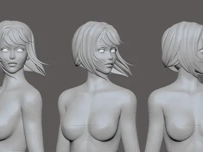 Android Girl Sculpt 3D model