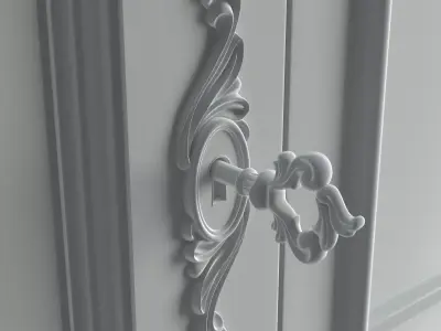 Antique-Style Sideboard 3D model