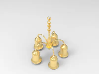 Golden Chandelier 3D Modeling Free 3D model