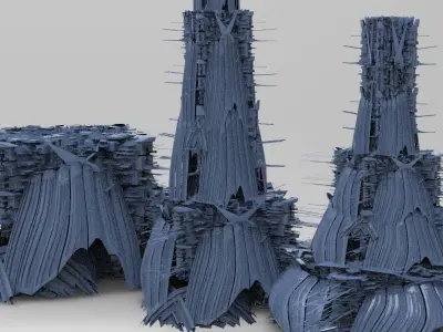 Sci-fi Opera Grand Towers  3D model
