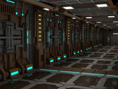 Sci Fi Corridor  3D model