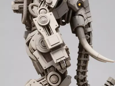 Model AI Generative Robot Elephan 3D model