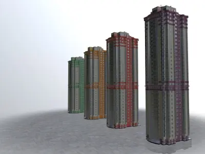 Moscow Mirax Park Low-poly 3D model