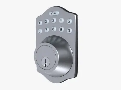 Electrical Door Lock with a Keypad 3D model