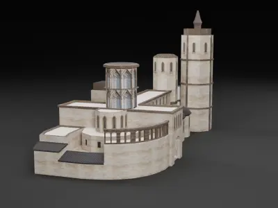 The Spanish LandMarks Pack Low-poly 3D model