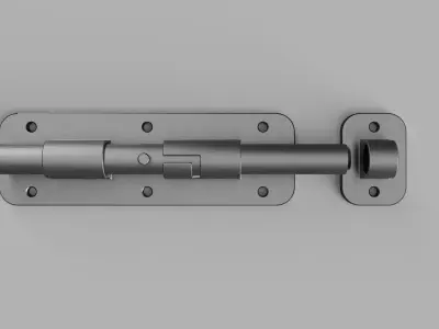 Hinge Steel Locking Hinge Door Lock 3D model
