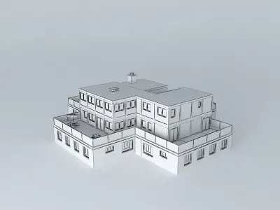 Penthouse house Free 3D model
