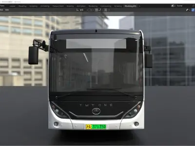 YUTONG E8i Accessible area bus 3D model