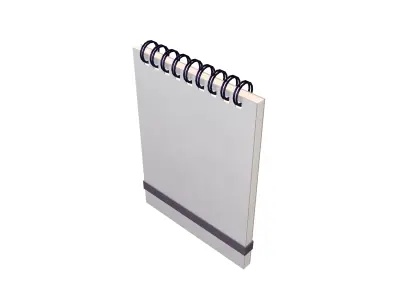 Notebook Pad With Spiral v1 002 Low-poly 3D model