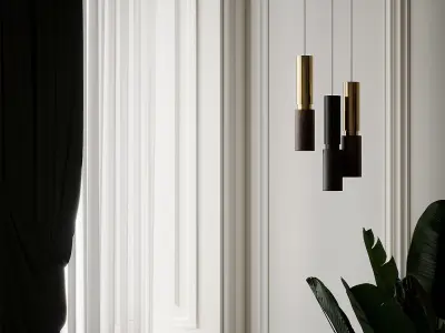 Amelia Black Pendant by David Pompa  3D model