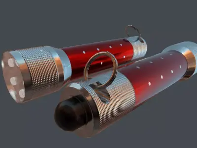 Survival Flashlight Low Poly Low-poly 3D model