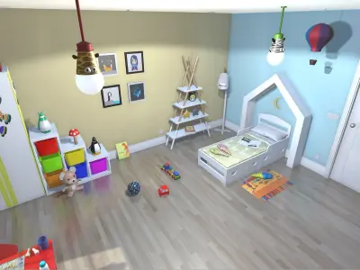 Children  room Low-poly 3D model