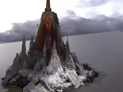 Locust Queen hive rocks  3D model