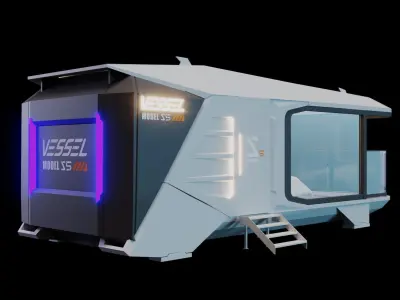 Vessel S5 low poly 3D model