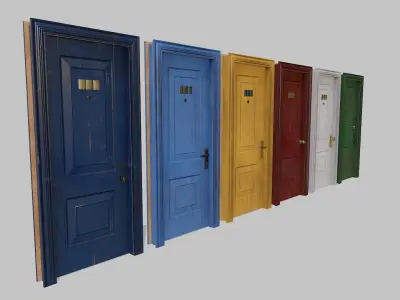 Doors option 2 Low-poly 3D model