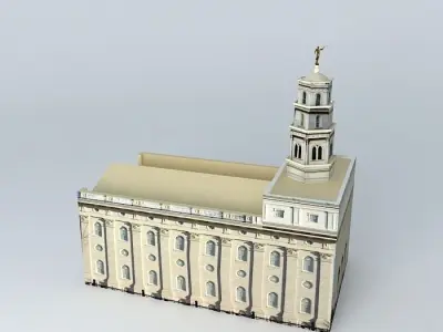 LDS. Temple Nauvoo, Illinois  Templo Mormon.  113th. Operatin... Free 3D model