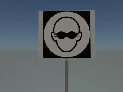 protection sign  Free low-poly 3D model