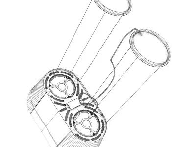 Hanging Kitchen Hood 1 3D model