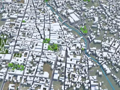 Cuernavaca Morelos Mexico 30km AI Low-poly 3D model