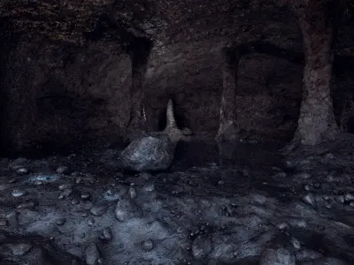 Cave 3 with water 3D model