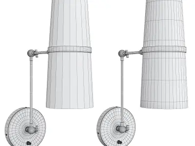 CONIFER ARTICULATING SCONCE Low-poly 3D model