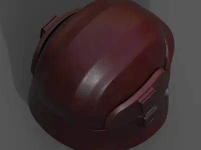 Helmet scifi pilot fantasy futuristic space millitary combat  Low-poly 3D model