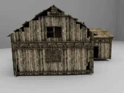 Destroy House Low-poly 3D model