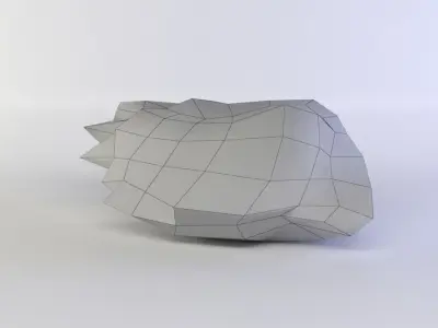 Pink rock3 Low-poly 3D model