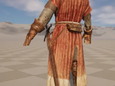 Crusader Knight Low-poly 3D model purchase