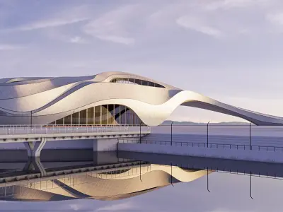 Futuristic building 47 3D model