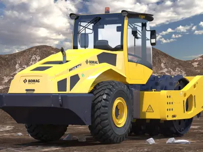 BOMAG BW226 PDH5 Single Drum Compactor New 3D model