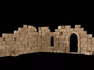 Medieval Stone Ruins Pack 3D model