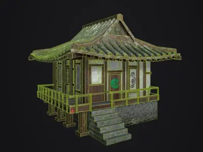 japanese house-PBR Low-poly 3D model