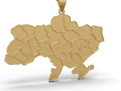 Pendant Ukraine 3D print model buy