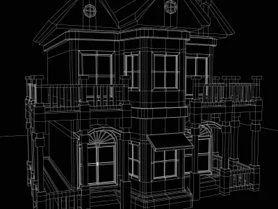 3D Game House with PBR Texturing Low-poly 3D model