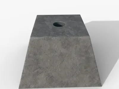Concrete pyramid Free low-poly 3D model