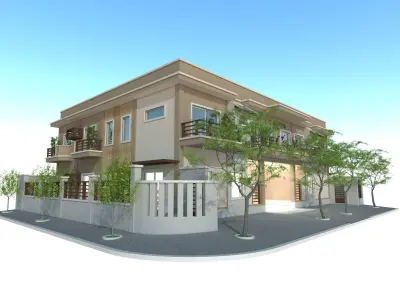 Guesthouse exterior 3D model