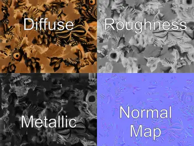 Owl Head Door Knocker Bronze Details model pack Low-poly 3D model