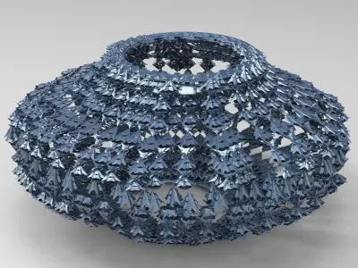 Sci fi swarm cave 2 3D model