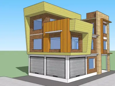 Simple House 3D model 4