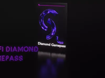 Sci-fi Diamond Game pass animated 3D model