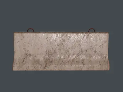 Traffic concrete barrier 3D Model Low-poly 3D model