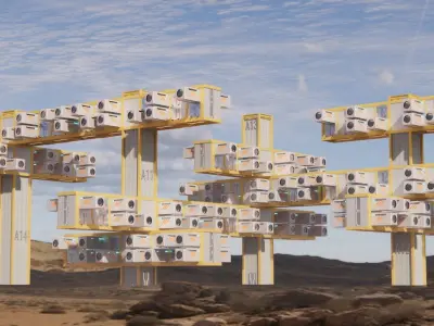 Sci-fi Public Housing 002 3D model