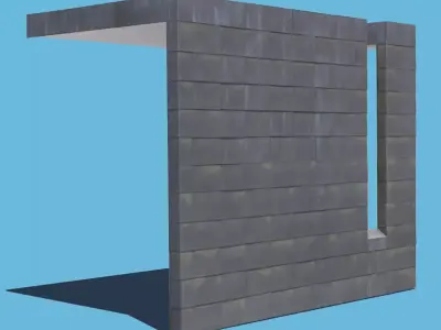 Metal Tiled Wall 3D model