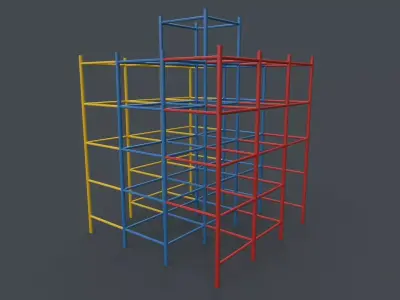 PBR Outdoor Playground Steel Climbing Bars A Low-poly 3D model