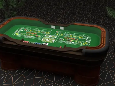 Casino Dice Table 3D model