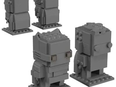 Lego BrickHeadz - 41610 Tactical Batman and Superman 3D model