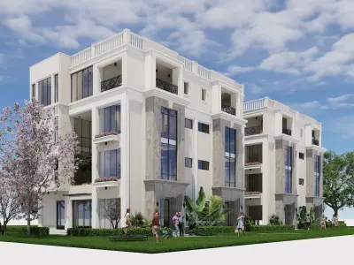 La Casa Villa - 2 Complex Semi Detached House Neo-Classic Style 3D model