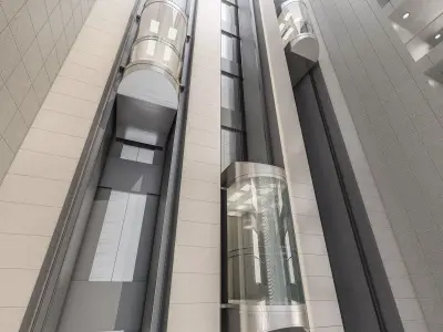 elevator elevators in modern building 3D model