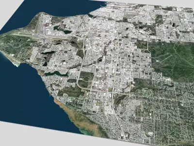 Cityscape Anchorage Alaska United States 3D model